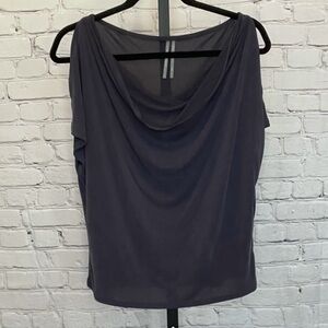 Anthropologie Drape Neck Blouse Dark Purple